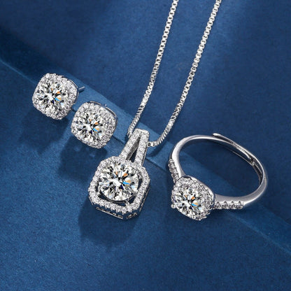 Luxury Silver Brilliance Jewelry Set