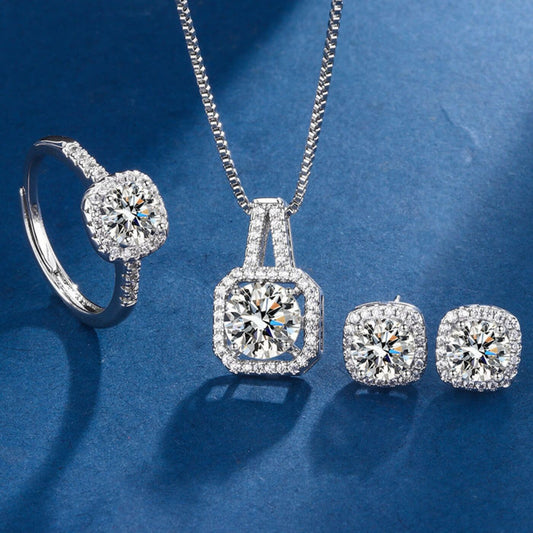 Luxury Silver Brilliance Jewelry Set