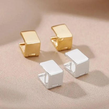 Luxury Square-Shaped Gold Earrings