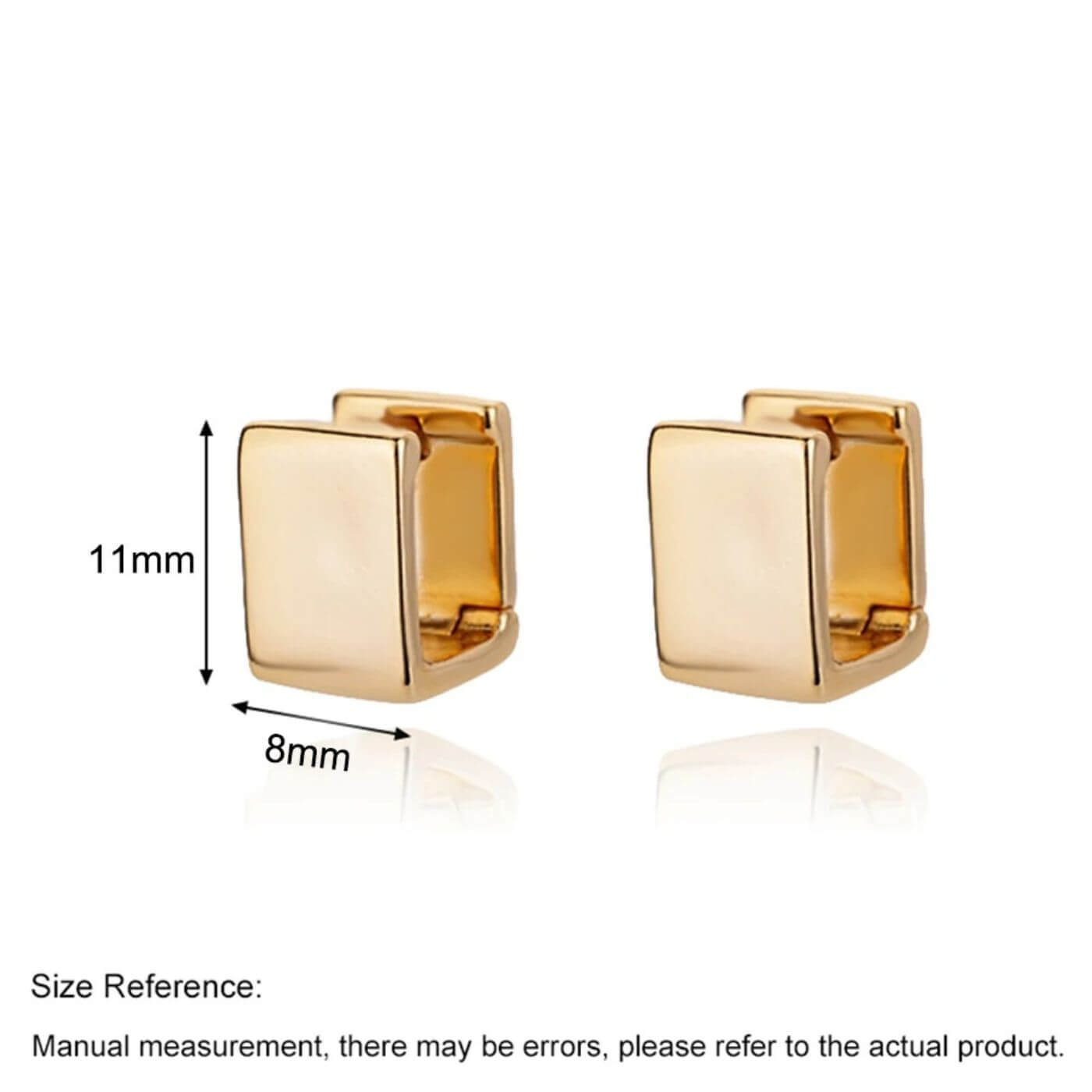 Luxury Square-Shaped Gold Earrings