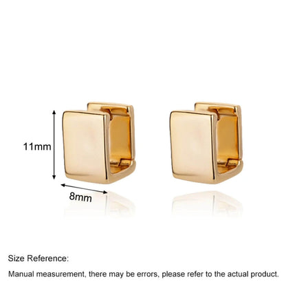 Luxury Square-Shaped Gold Earrings