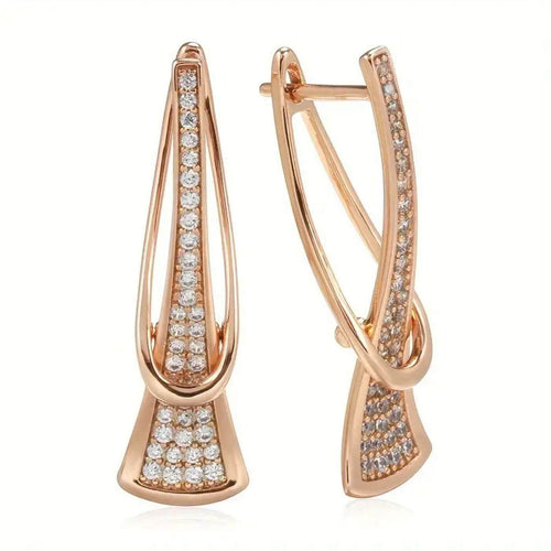 Luxury Zirconia Rose Gold Earrings