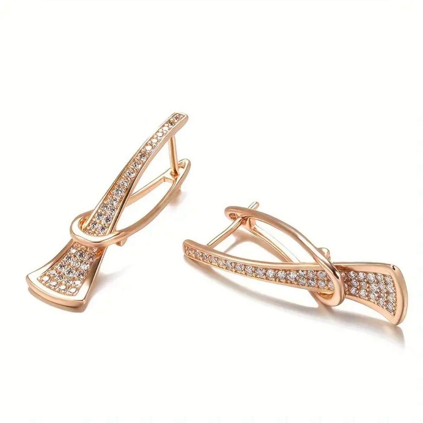 Luxury Zirconia Rose Gold Earrings