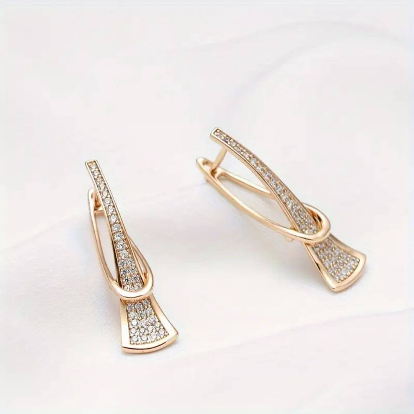 Luxury Zirconia Rose Gold Earrings
