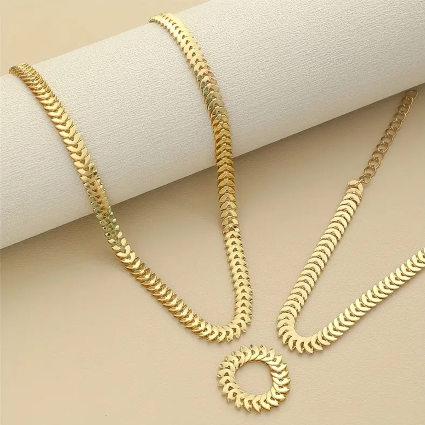 Majestic Gold Pattern Jewelry Set