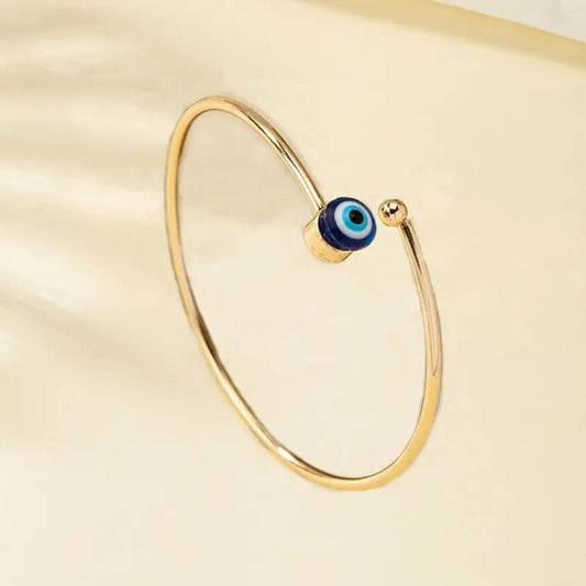 Minimalist Gold Open Eye Bangle