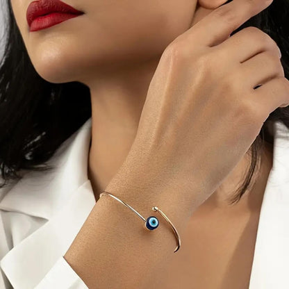 Minimalist Gold Open Eye Bangle