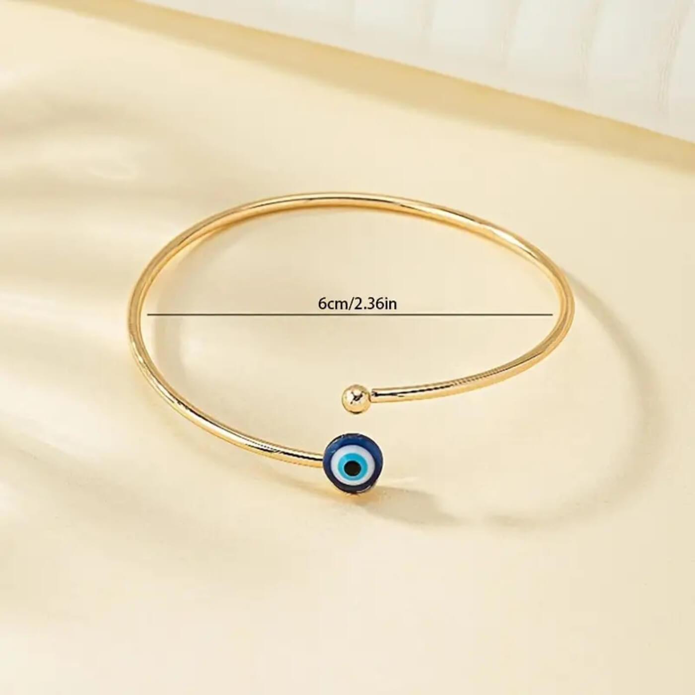 Minimalist Gold Open Eye Bangle