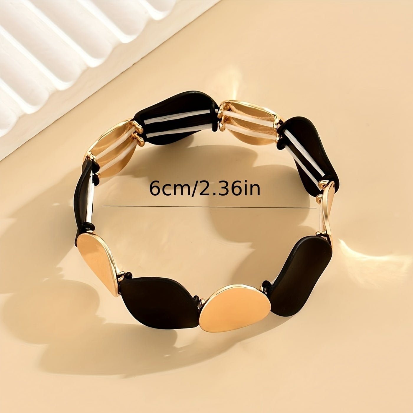 Modern Dual-Tone Circle Bracelet