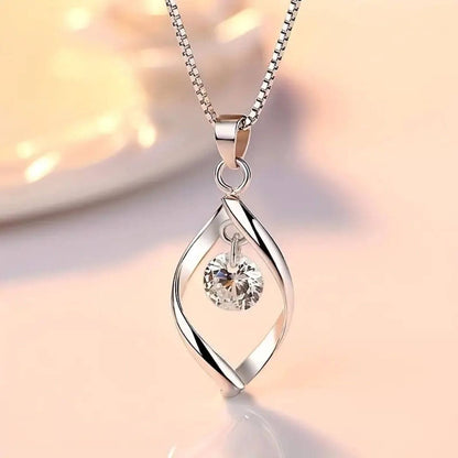 Radiant Crystal Swirl Necklace