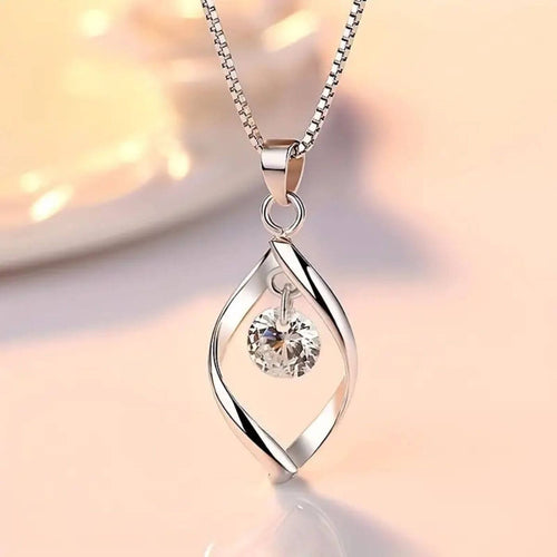 Radiant Crystal Swirl Necklace