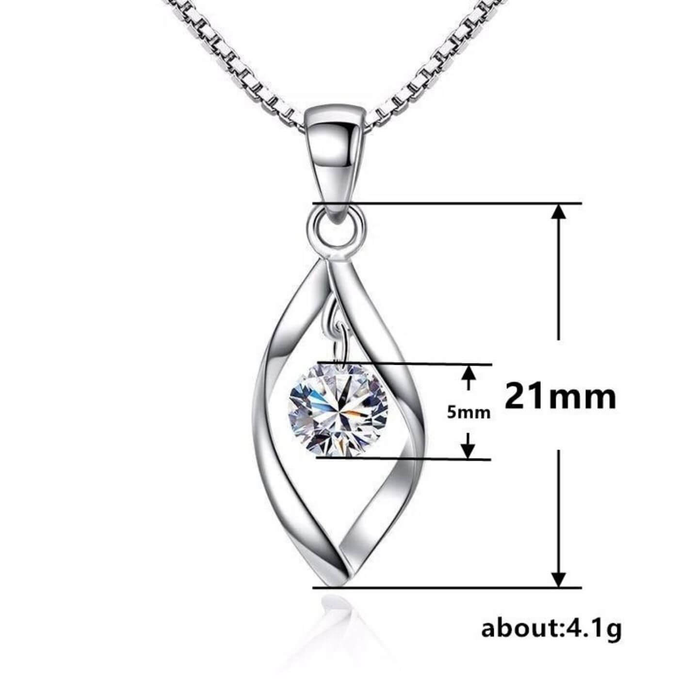 Radiant Crystal Swirl Necklace