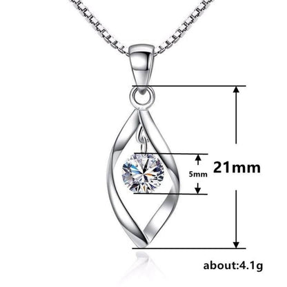 Radiant Crystal Swirl Necklace