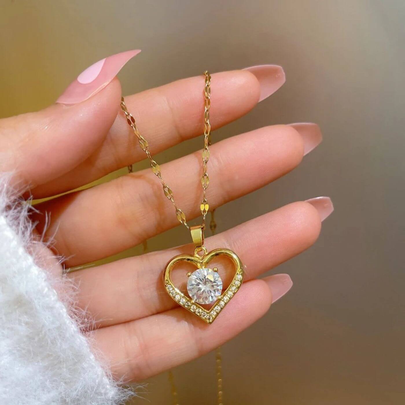 Radiant Heart Pendant Necklace