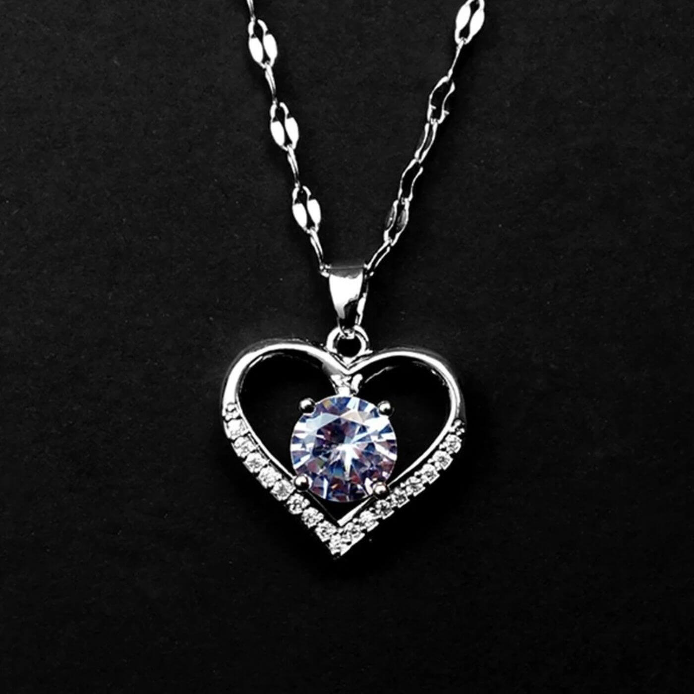 Radiant Heart Pendant Necklace