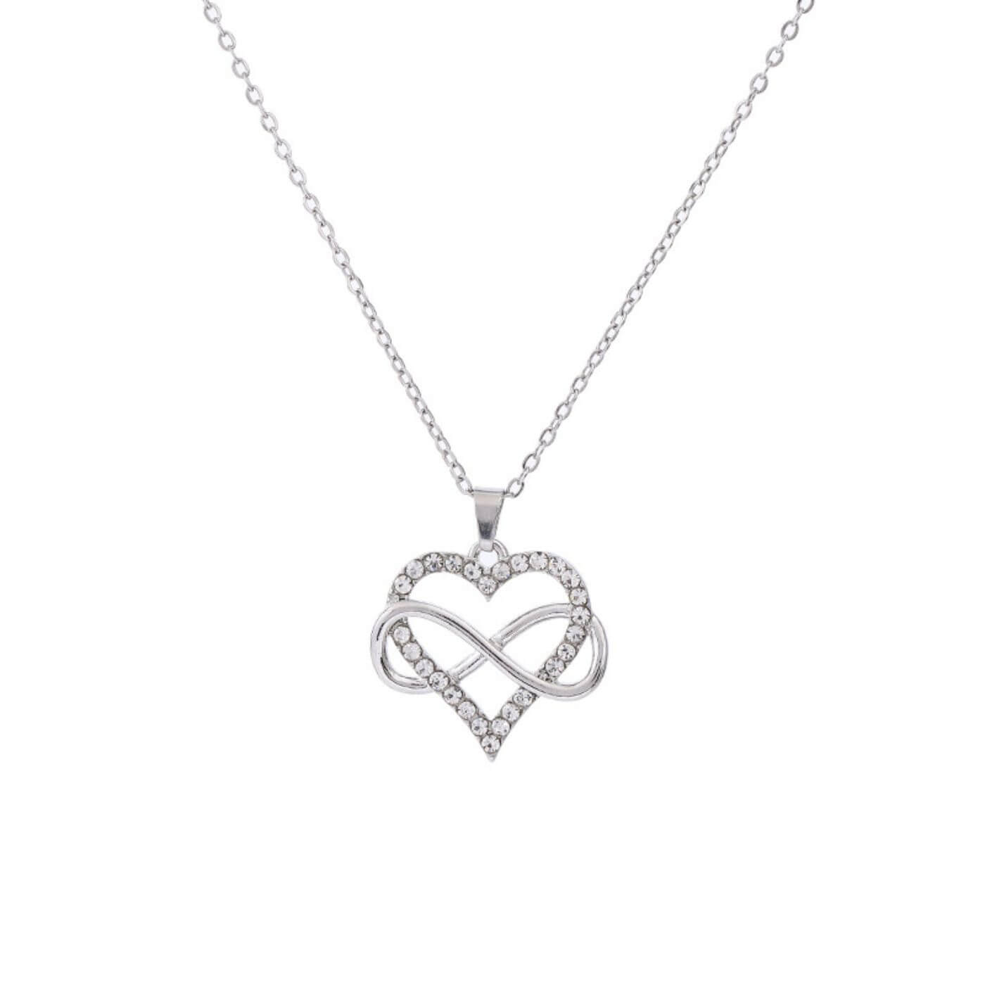 Radiant Zirconia Infinity Necklace