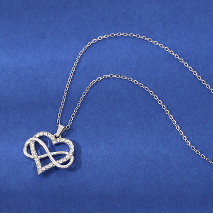 Radiant Zirconia Infinity Necklace