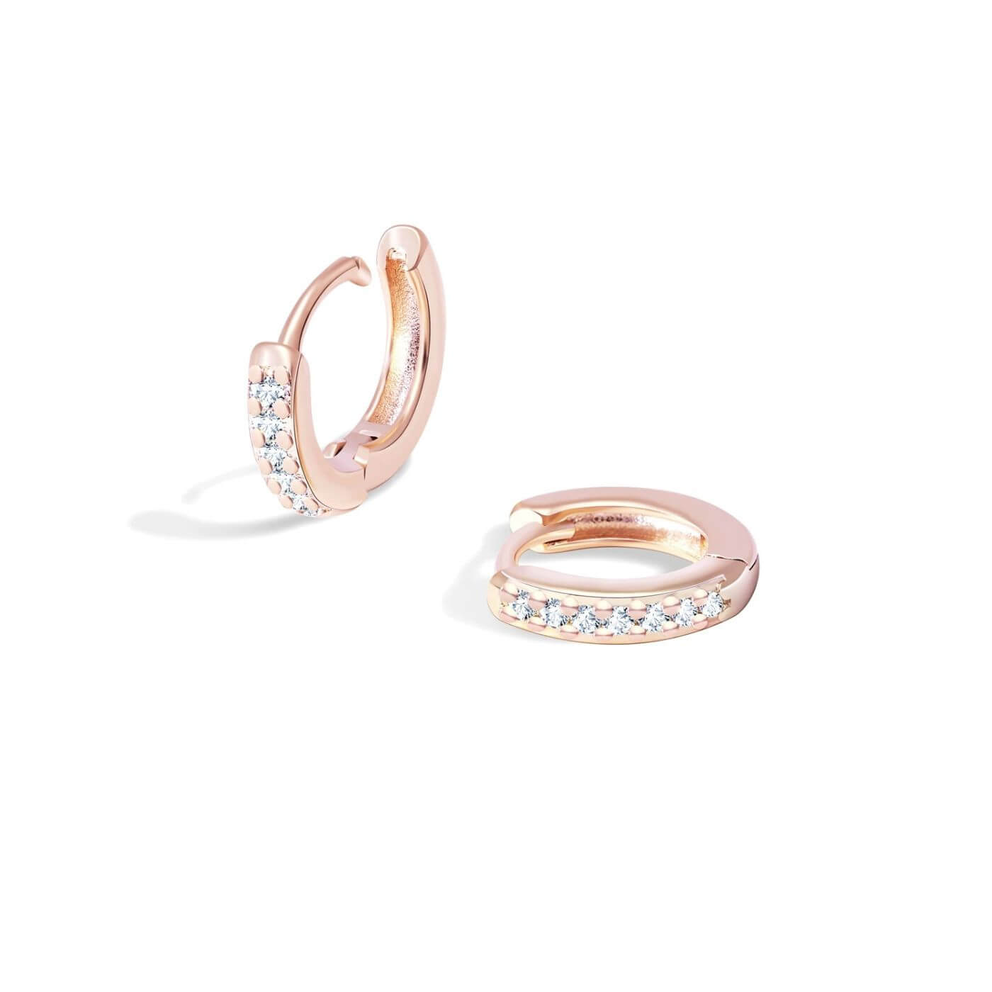 Radiant Zirconia Silver Hoop Earrings