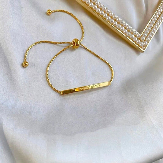 Refined Adjustable Bar Bracelet