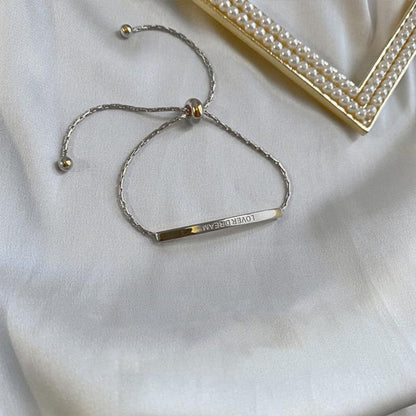 Refined Adjustable Bar Bracelet