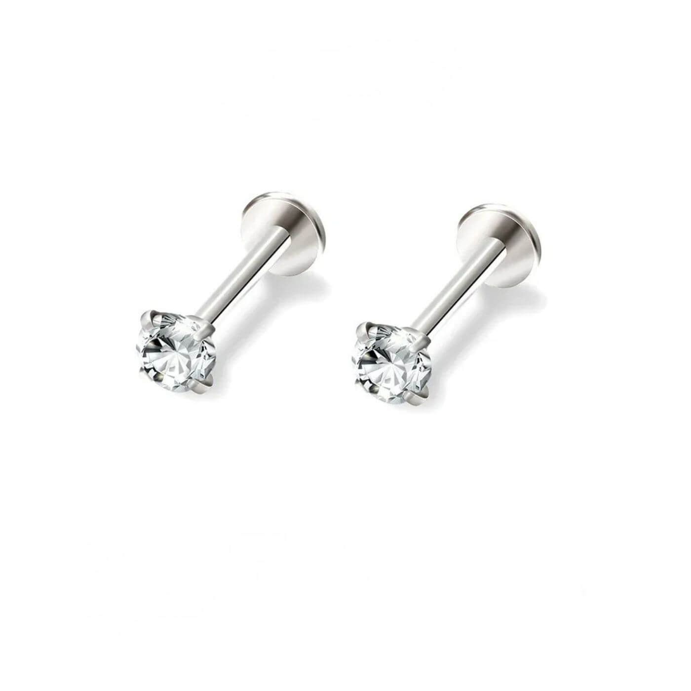 Refined Crystal Flat Back Earrings