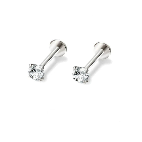 Refined Crystal Flat Back Earrings