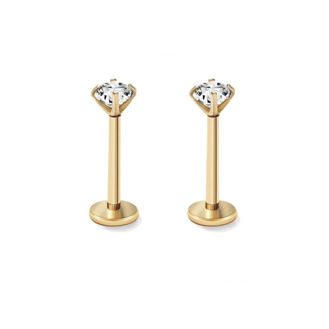 Refined Crystal Flat Back Earrings