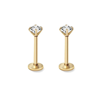 Refined Crystal Flat Back Earrings