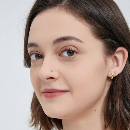 Refined Crystal Flat Back Earrings