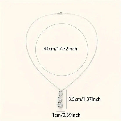 Refined Crystal Spiral Pendant Necklace