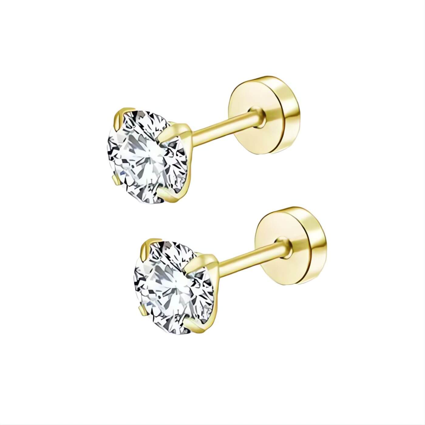 Refined Gemstone Stud Earrings