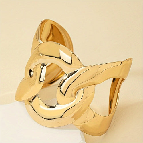 Refined Interlock Cuff Bracelet