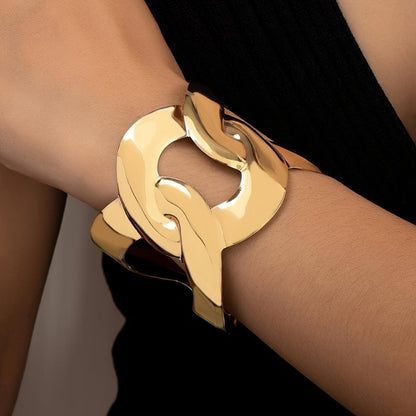 Refined Interlock Cuff Bracelet