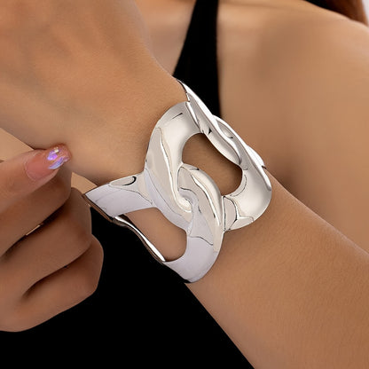 Refined Interlock Cuff Bracelet