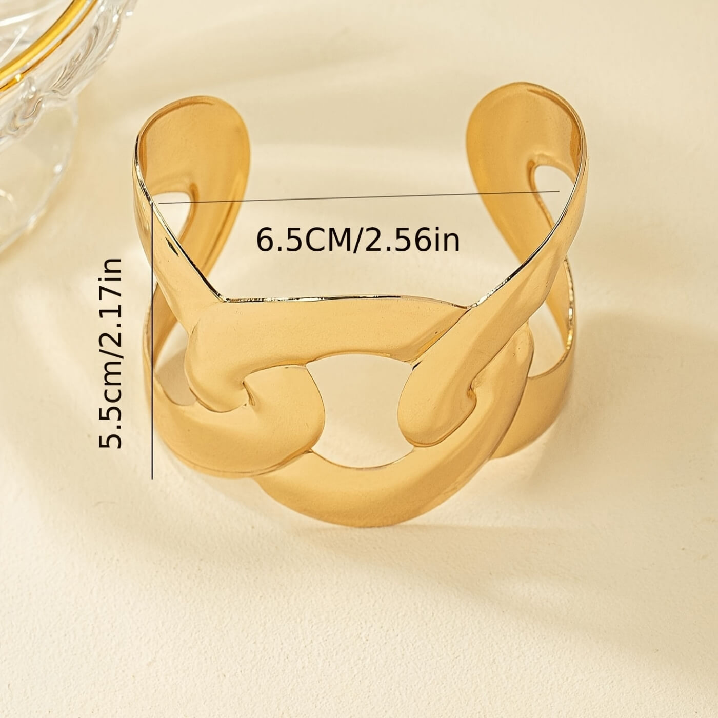 Refined Interlock Cuff Bracelet