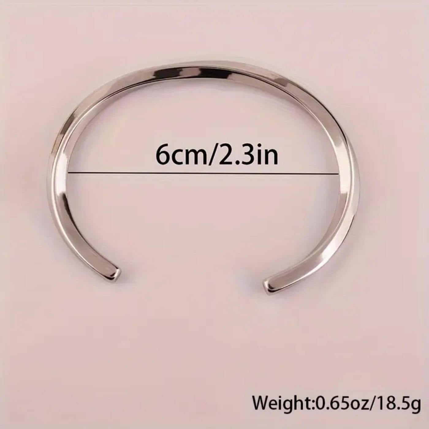 Refined Metallic Minimalist Cuff Bracelet