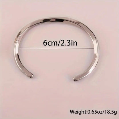 Refined Metallic Minimalist Cuff Bracelet