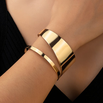 Refined Opal Wide Cuff Bracelet