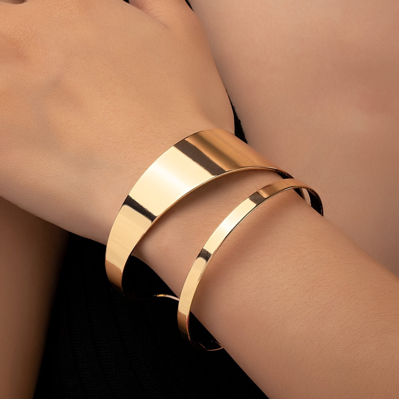 Refined Opal Wide Cuff Bracelet