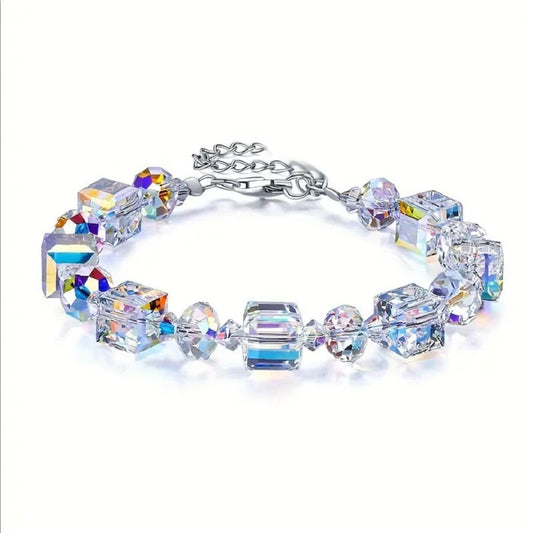 Refined Prism Cut Crystal Bracelet