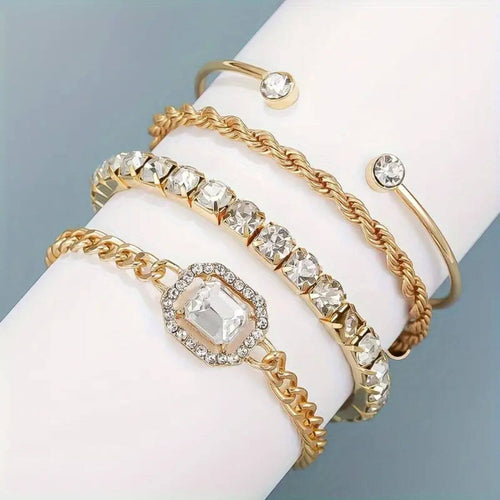 Refined Zircon Stone Bracelet Set