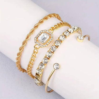 Refined Zircon Stone Bracelet Set