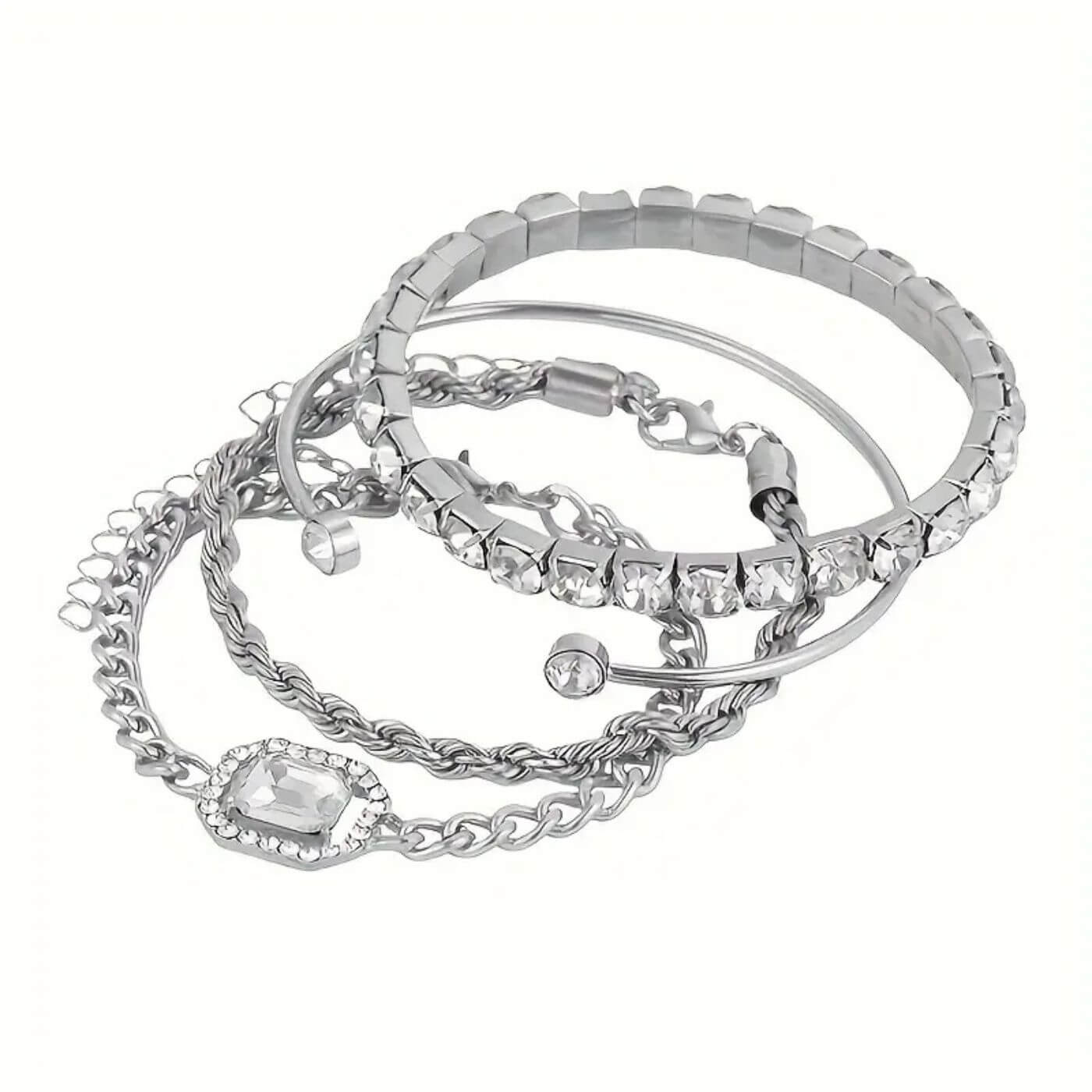 Refined Zircon Stone Bracelet Set
