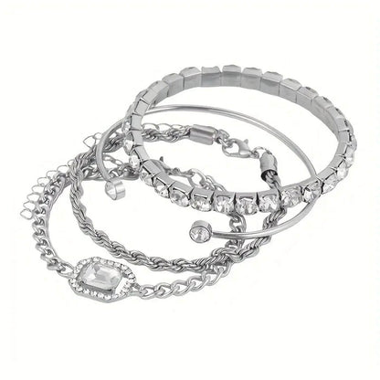 Refined Zircon Stone Bracelet Set