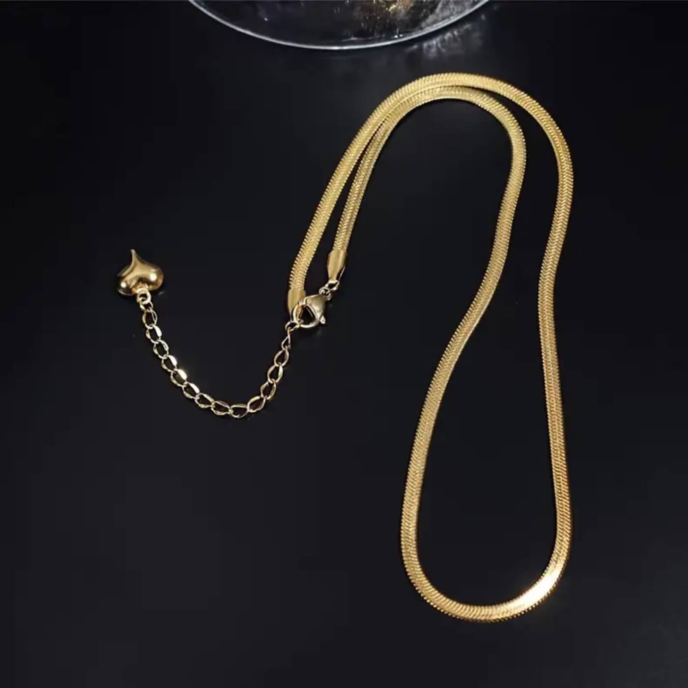 Royal Amber Herringbone Necklace & Bracelet Set