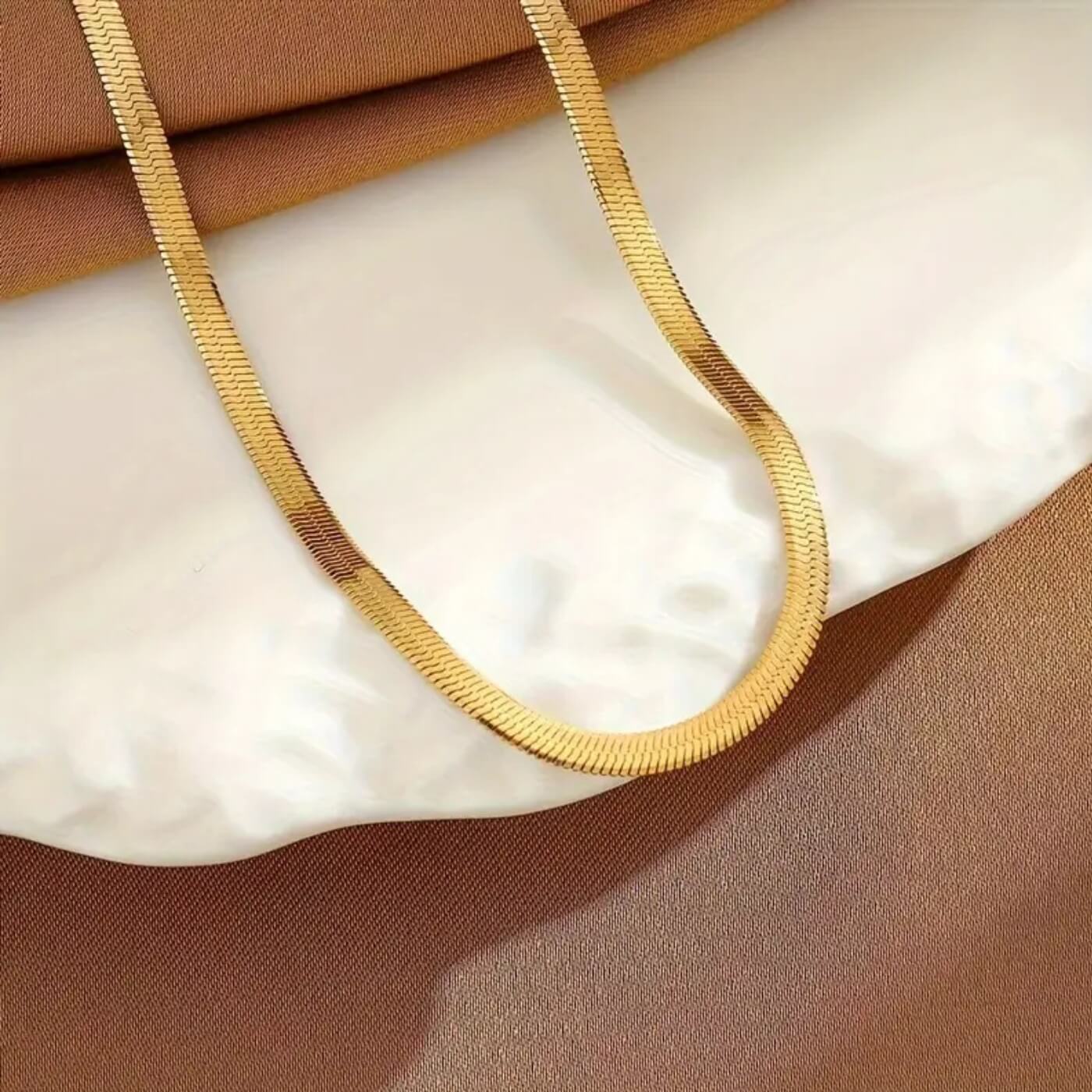 Royal Amber Herringbone Necklace & Bracelet Set