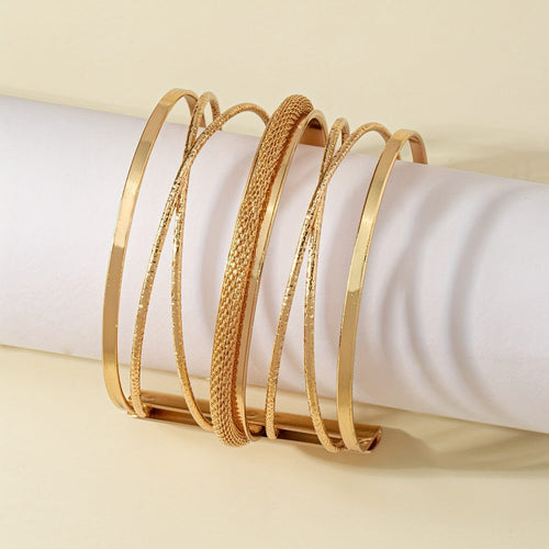 Royal Amber Layered Cuff Bracelet