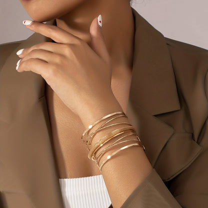 Royal Amber Layered Cuff Bracelet