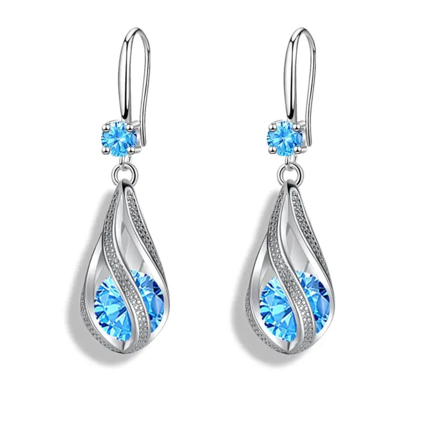 Royal Crystal Dangling Earrings