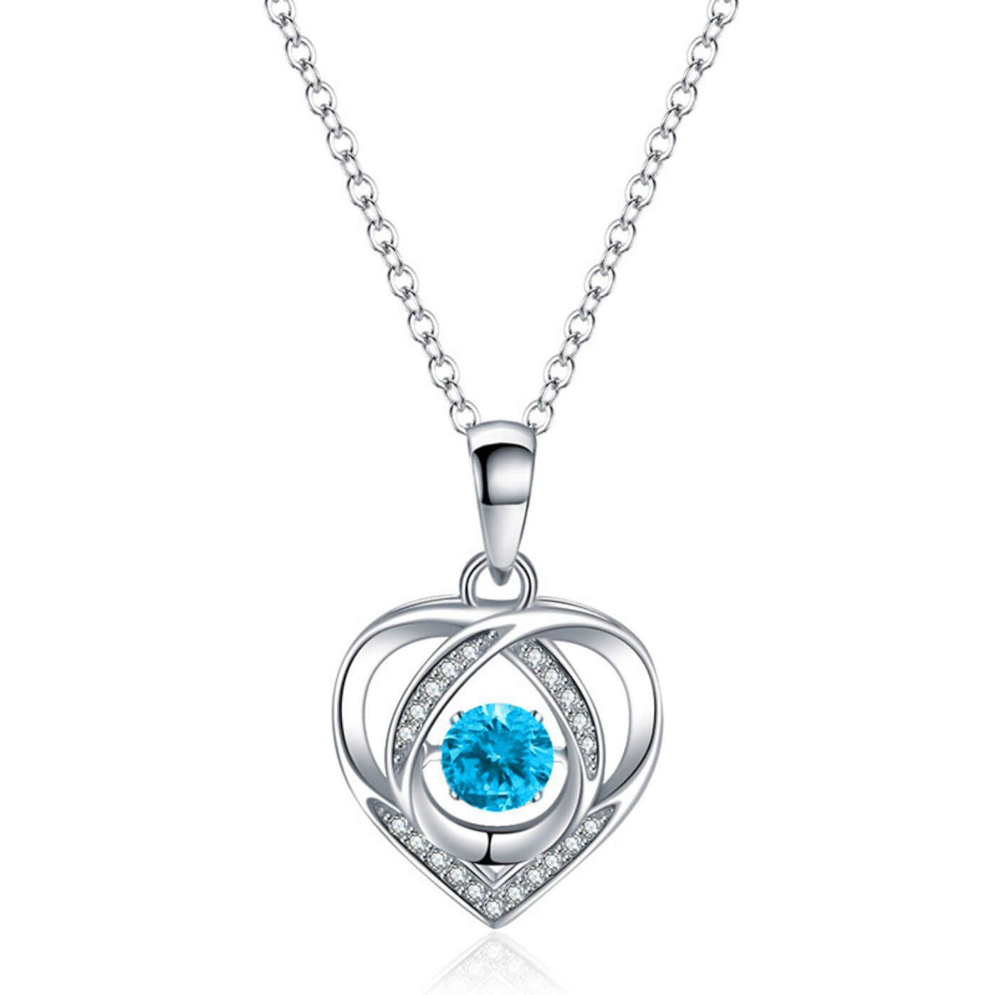 Royal Crystal Heart Pendant Necklace